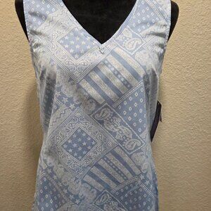 Panhandle Slim Women's Medium Summer July 4th Tank Top Cotton